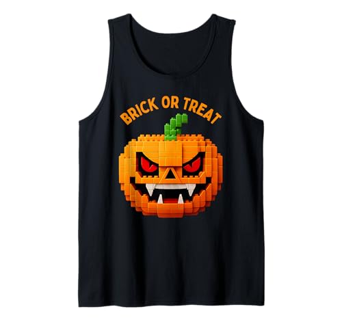 Halloween Master Builder Kürbis Kinder Bausteine Ziegel Tank Top von Pumpkin Halloween Master Builder Jack O Lantern