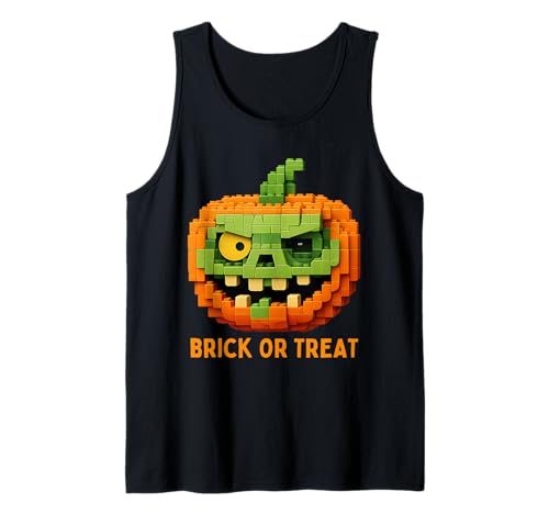 Halloween Master Builder Kürbis Kinder Bausteine Ziegel Tank Top von Pumpkin Halloween Master Builder Jack O Lantern
