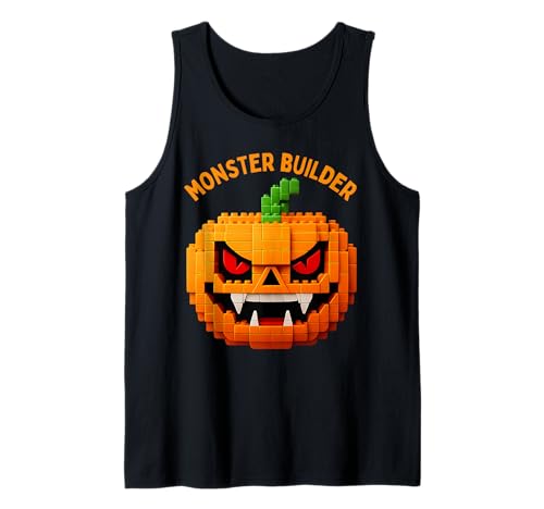 Halloween Master Builder Kürbis Kinder Bausteine Ziegel Tank Top von Pumpkin Halloween Master Builder Jack O Lantern