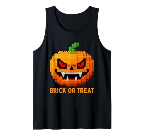 Halloween Master Builder Kürbis Kinder Bausteine Ziegel Tank Top von Pumpkin Halloween Master Builder Jack O Lantern