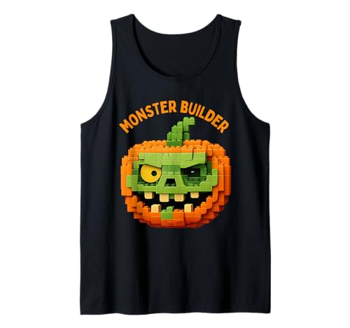 Halloween Master Builder Kürbis Kinder Bausteine Ziegel Tank Top von Pumpkin Halloween Master Builder Jack O Lantern