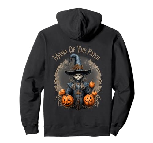 Mama of The Patch Halloween Scarecrow and Pumpkins Pullover Hoodie von Pumpkin Patch Family