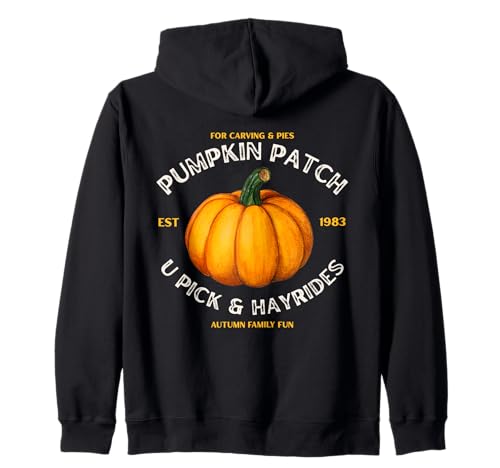 Kürbis Patch U-Pick Hayride Rustikaler Bauernhof Fun Kapuzenjacke Kürbis Patch U-Pick Hayride Rustikaler Bauernhof Fun Kapuzenjacke von Pumpkin Patch Hayride Fall Autumn Farm Graphic