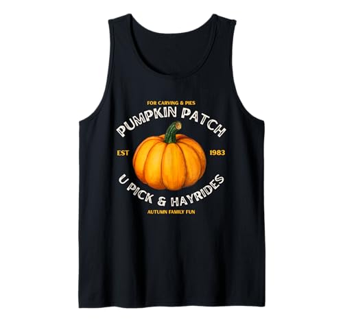 Kürbis Patch U-Pick Hayride Rustikaler Bauernhof Fun Tank Top Kürbis Patch U-Pick Hayride Rustikaler Bauernhof Fun Tank Top von Pumpkin Patch Hayride Fall Autumn Farm Graphic