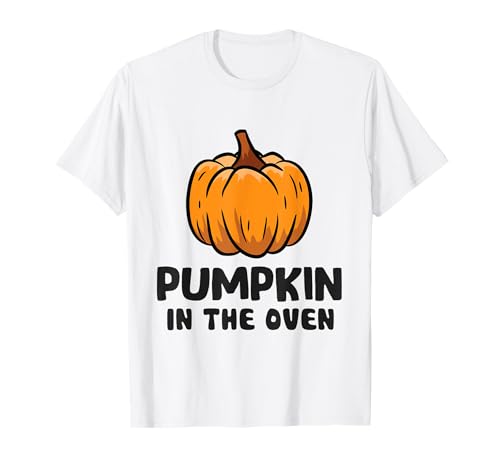 Schwangerschaft Halloween Kürbis im Ofen Schwangere Frauen T-Shirt von Pumpkin Pregnancy Partner Outfits
