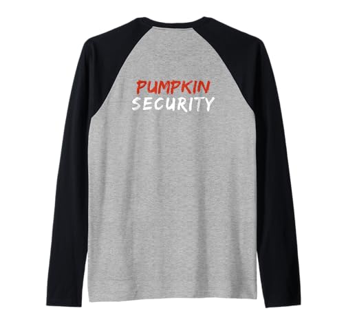 Halloween Dad Mom Kids Back Pumpkin Security Adult Costume Raglan Halloween Dad Mom Kids Back Pumpkin Security Adult Costume Raglan von Pumpkin Security Parents Mother Father Costume