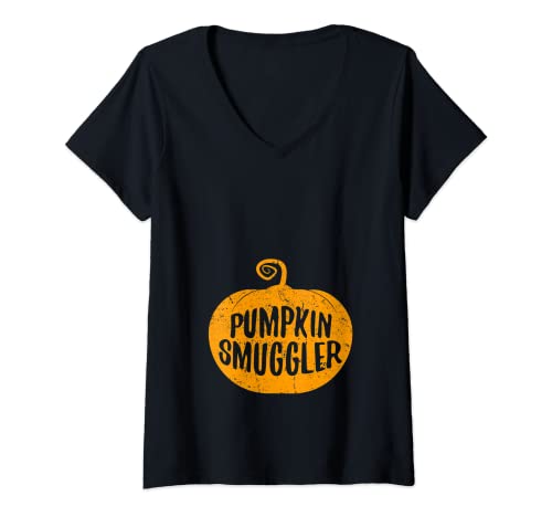 Damen Pumpkin Smuggler-T-Shirt T-Shirt mit V-Ausschnitt Damen Pumpkin Smuggler-T-Shirt T-Shirt mit V-Ausschnitt von Pumpkin Smuggler Shirts