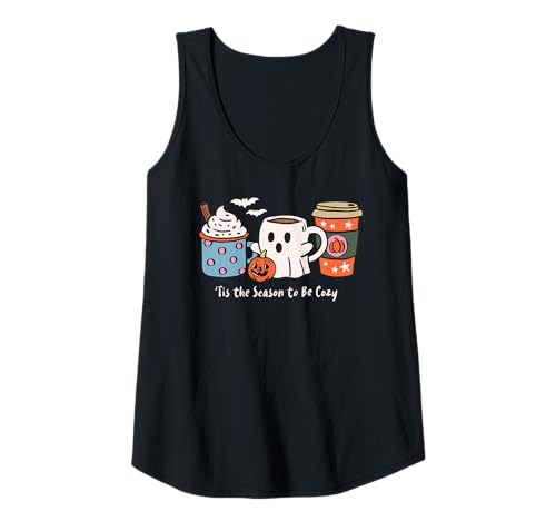 Damen Halloween Kaffee Shirt Geist Kürbis Gewürz Gemütlich Herbst Herbst Tank Top Damen Halloween Kaffee Shirt Geist Kürbis Gewürz Gemütlich Herbst Herbst Tank Top von Pumpkin Spice Autumn Coffee Vibes Cozy Fall Shirts