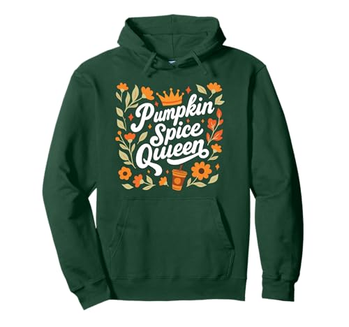 Pumpkin Spice Queen Shirt Damen Thanksgiving Herbst Herbst Pullover Hoodie von Pumpkin Spice Queen Shirt Women Fall Halloween