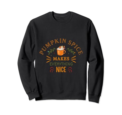Damen Pumpkin Spice Herbst Sweatshirt - Gemütlicher Herbst Pullover Sweatshirt von Pumpkin Sweatshirt for Ladies