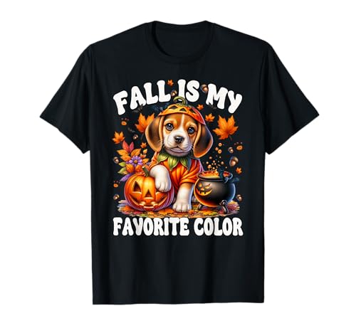 Halloween Beagle Puppy for Women Fall is My Favorite Color T-Shirt von Pumpkin Themed Beagle Gifts For Halloween Lovers