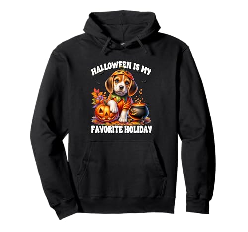 Halloween is My Favorite Holiday Women Halloween Beagle Mom Pullover Hoodie von Pumpkin Themed Beagle Gifts For Halloween Lovers