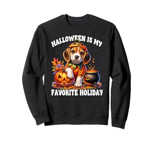 Halloween is My Favorite Holiday Women Halloween Beagle Mom Sweatshirt von Pumpkin Themed Beagle Gifts For Halloween Lovers