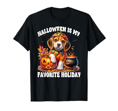 Halloween is My Favorite Holiday Women Halloween Beagle Mom T-Shirt von Pumpkin Themed Beagle Gifts For Halloween Lovers