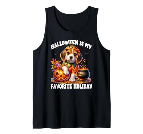 Halloween is My Favorite Holiday Women Halloween Beagle Mom Tank Top von Pumpkin Themed Beagle Gifts For Halloween Lovers