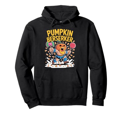 Lustiger Kürbis Wikinger Kinder - Halloween Berserker Kostüm Pullover Hoodie von Pumpkin Viking Kids Halloween Berserker Costume