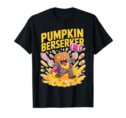Lustiger Kürbis Wikinger Kinder - Niedlicher Halloween Wikinger Berserker T-Shirt von Pumpkin Viking Kids Halloween Berserker Costume
