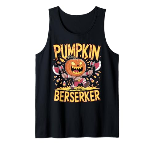 Süßer Kürbis Berserker Kinder Halloween Wikinger Tank Top von Pumpkin Viking Kids Halloween Berserker Costume