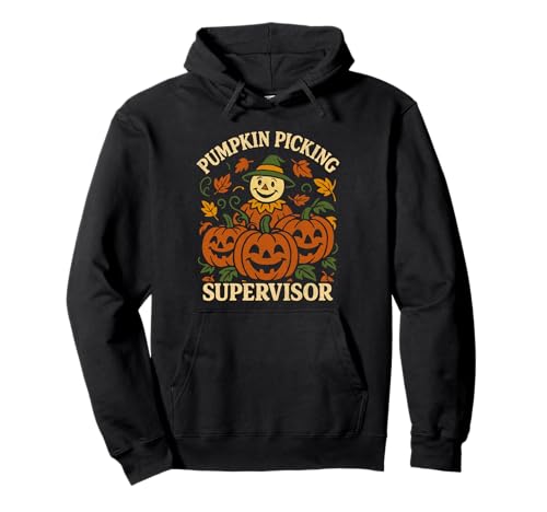kürbispflücken Supervisor, kürbis Patch Vogelscheuche Retro Pullover Hoodie von Pumpkin picking outfit