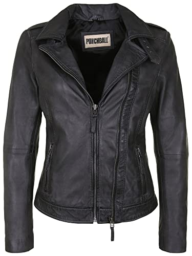 PUNCHBALL Lederjacke Mubina grau DE 36 von PUNCHBALL