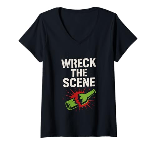 Damen Punk Rock DIY Anarchy Alternative Musik Mohawk Band Festival T-Shirt mit V-Ausschnitt Damen Punk Rock DIY Anarchy Alternative Musik Mohawk Band Festival T-Shirt mit V-Ausschnitt von Punk Fashion Alternative Music DIY Anarchy Mohawk