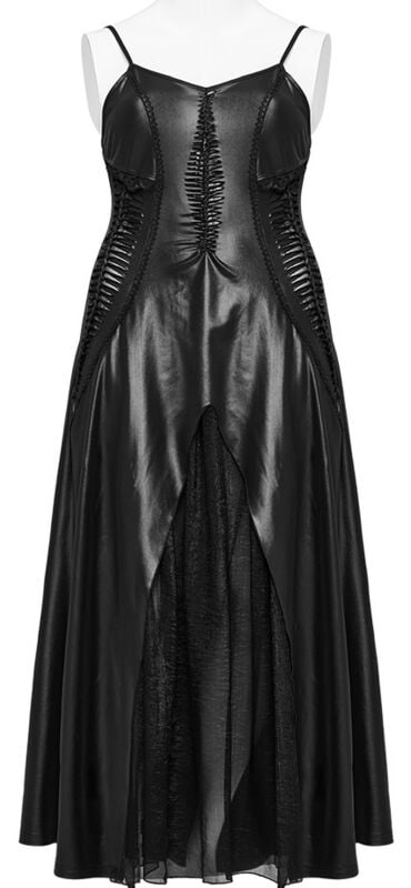 Punk Rave - Gothic Kleid lang - Gothic Braided Slip Dress - XXL-3XL bis 5XL-6XL - für Damen - Größe 5XL-6XL - schwarz von Punk Rave