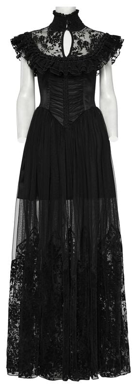 Punk Rave Gothic Little Flying Sleeve Dress Langes Kleid schwarz in M von Punk Rave