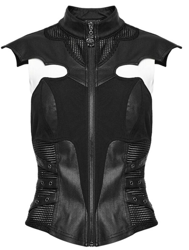Punk Rave Punk Cool Vest Weste schwarz in XXL von Punk Rave