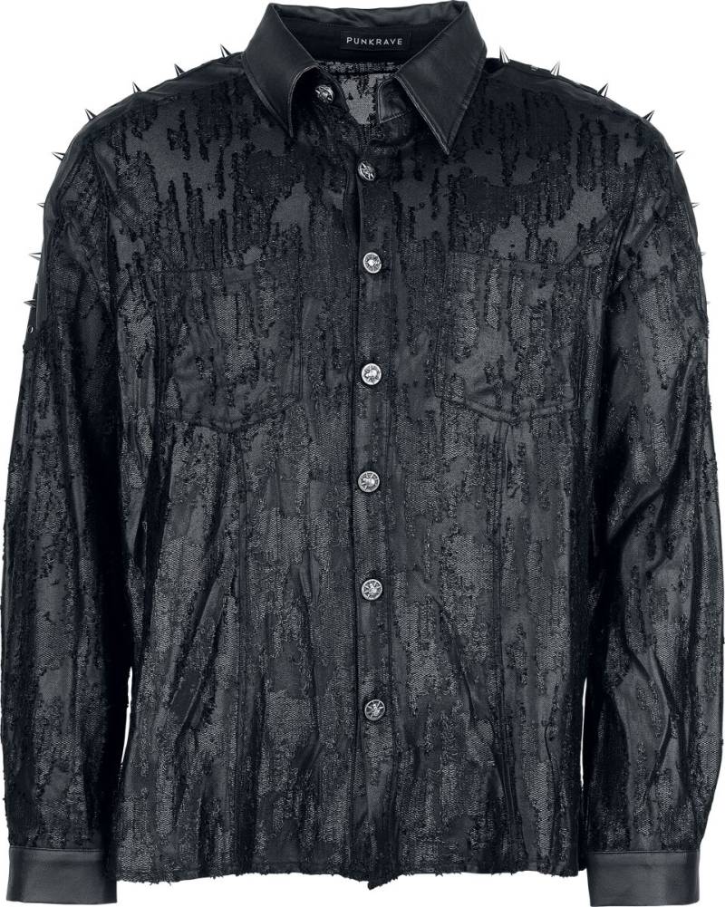 Punk Rave Punk Handsome Spiked Shirt Langarmhemd schwarz in XXL Punk Rave Punk Handsome Spiked Shirt Langarmhemd schwarz in XXL von Punk Rave
