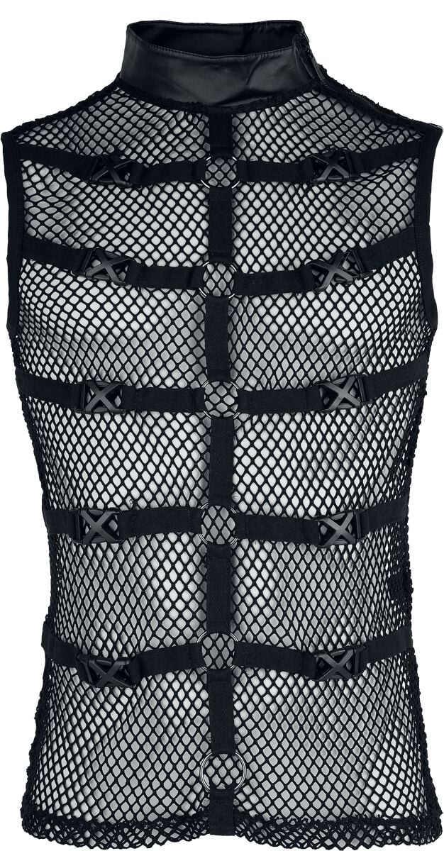 Punk Rave Punk Personalized Mesh Tank Top Tank-Top schwarz in S-M von Punk Rave
