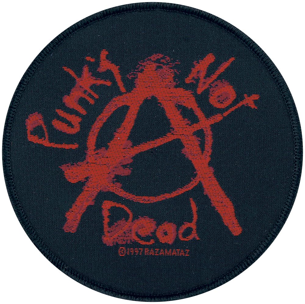 Punk's Not Dead  Patch schwarz rot von Punk's Not Dead
