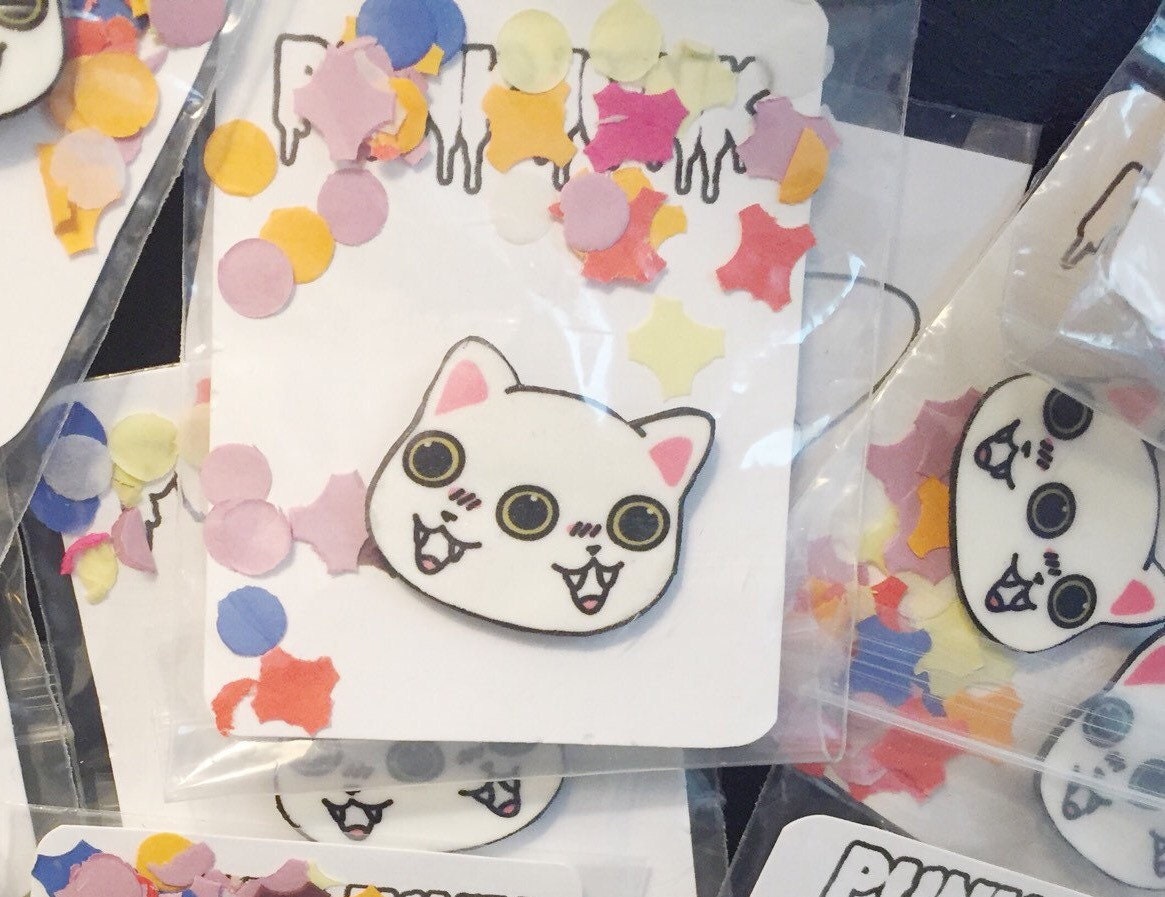 Beste Freunde Meow Und Für Immer Brosche Set von PunkJunkNYC