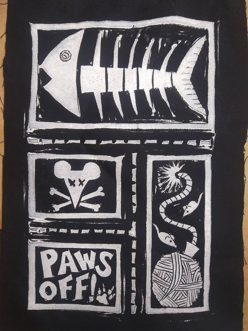 Cat Battle Jacket Punk Patch Set | W. Glow in The Dark Option von PunkNouveauArt