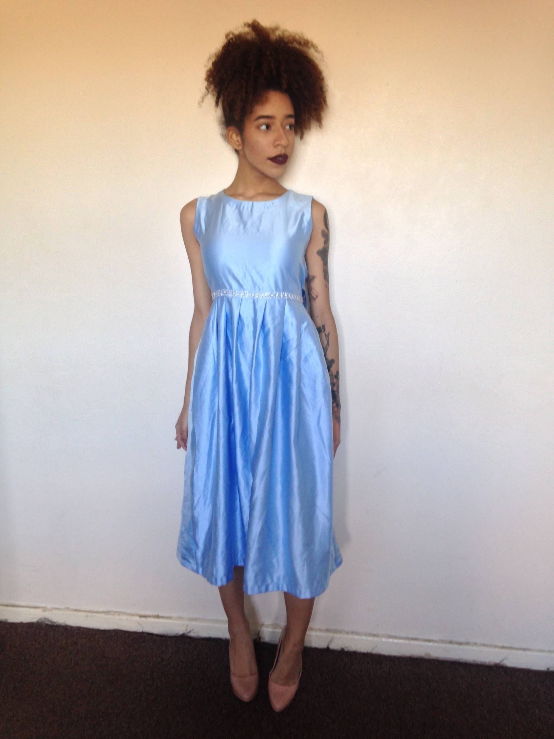 Vtg 80 Dolly Prinzessin Blau Kleid S von PunkorellaVintage