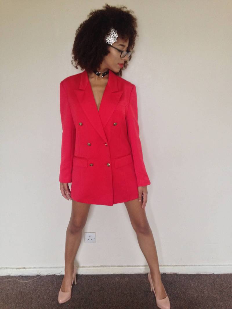 Vtg 80Er Jahre Nautical Lippenstift Rote Anchor Knöpfe Blazer M von PunkorellaVintage