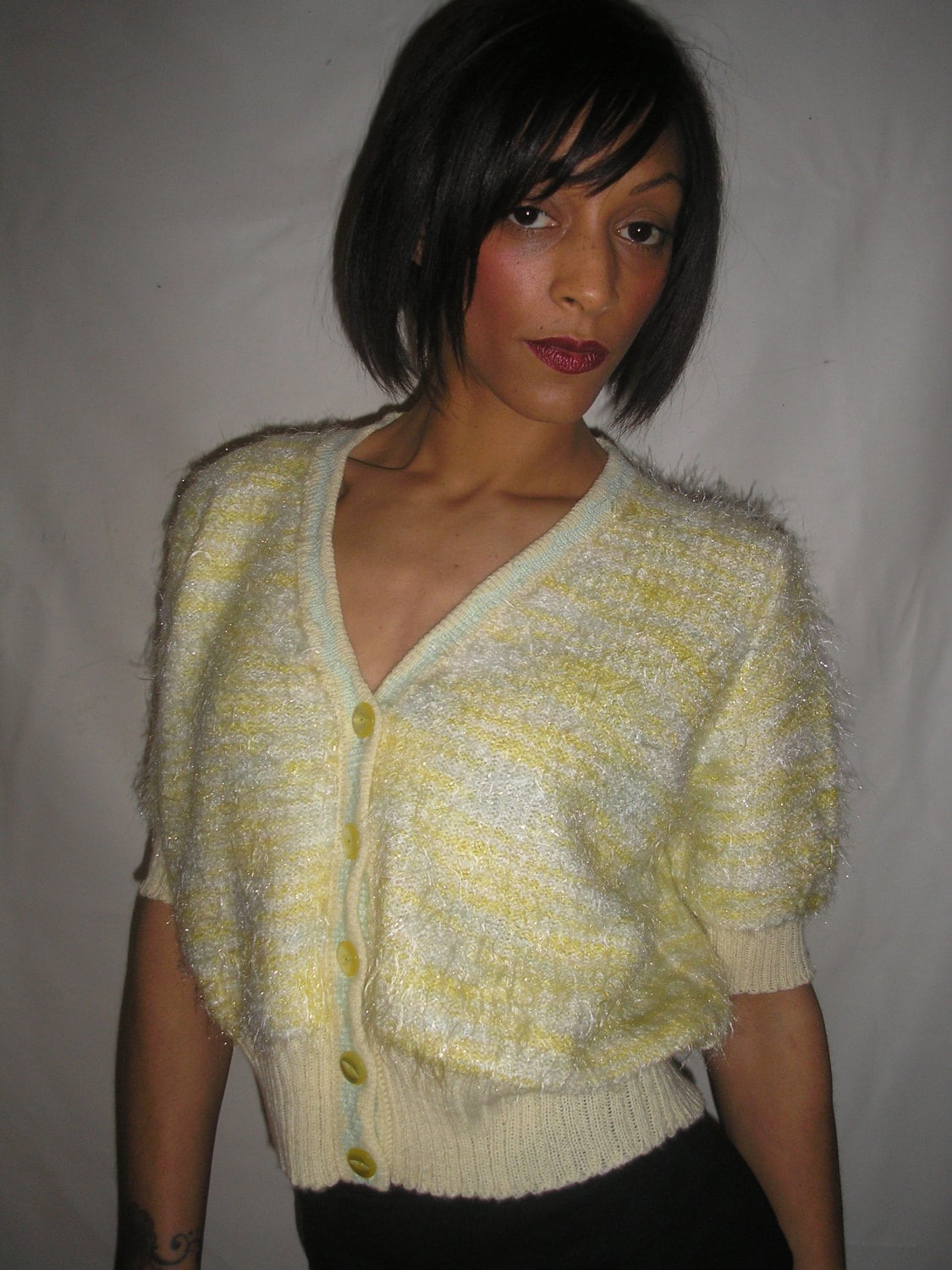 Vtg 90's Sugar & Lime Flauschiger Pullover M/L von PunkorellaVintage