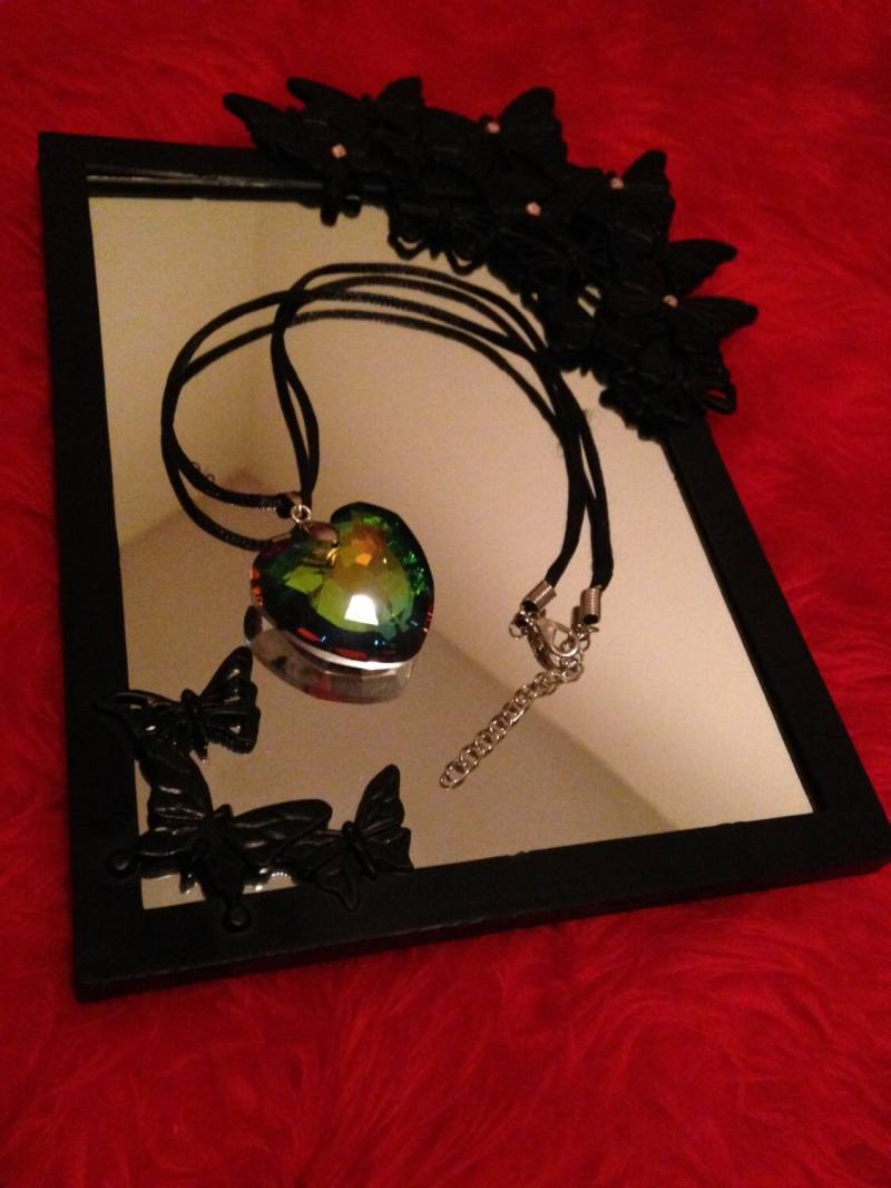 Vtg 90Er Jahre Mystic Regenbogen Glass Herz Anhänger O/S von PunkorellaVintage