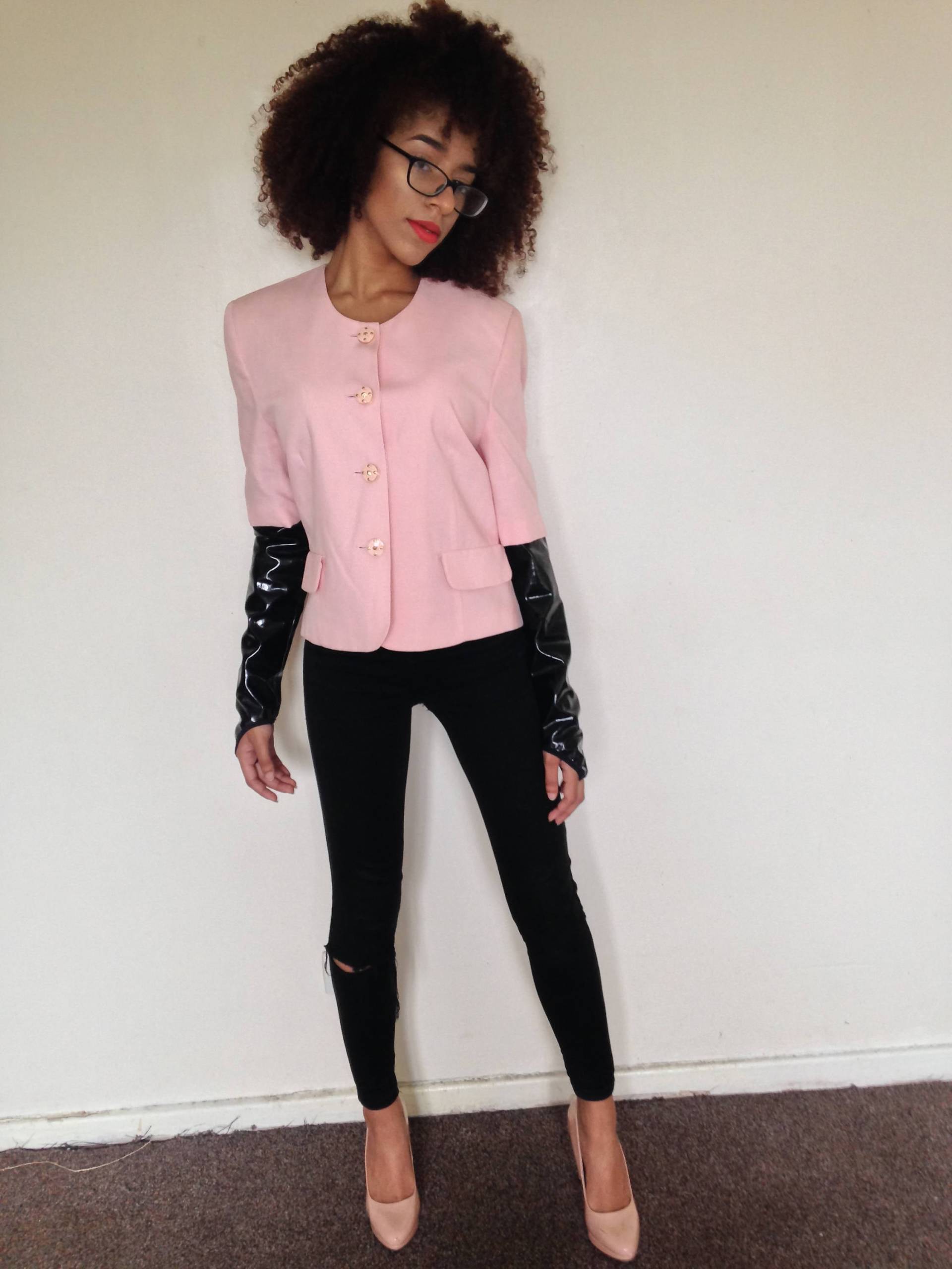 Vtg 90Er Jahre Neoclassic Pink-Oranger Power Blazer M von PunkorellaVintage