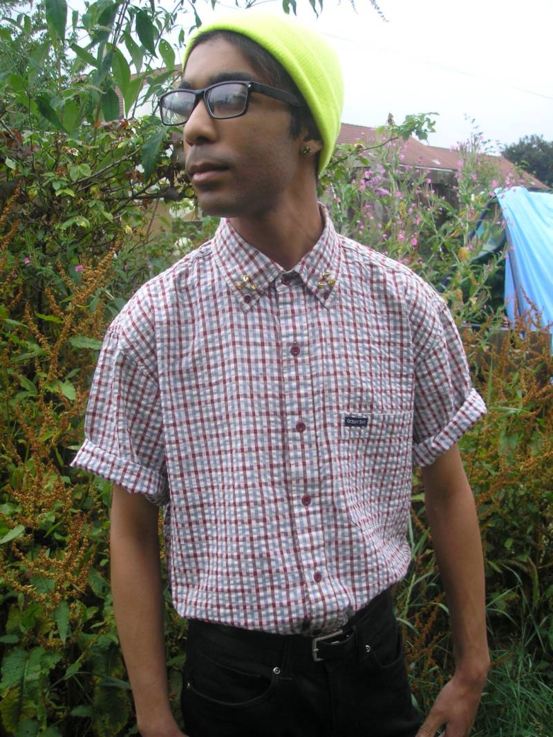 Vtg 90Er Jahre Spiked Collar Karohemd M von PunkorellaVintage