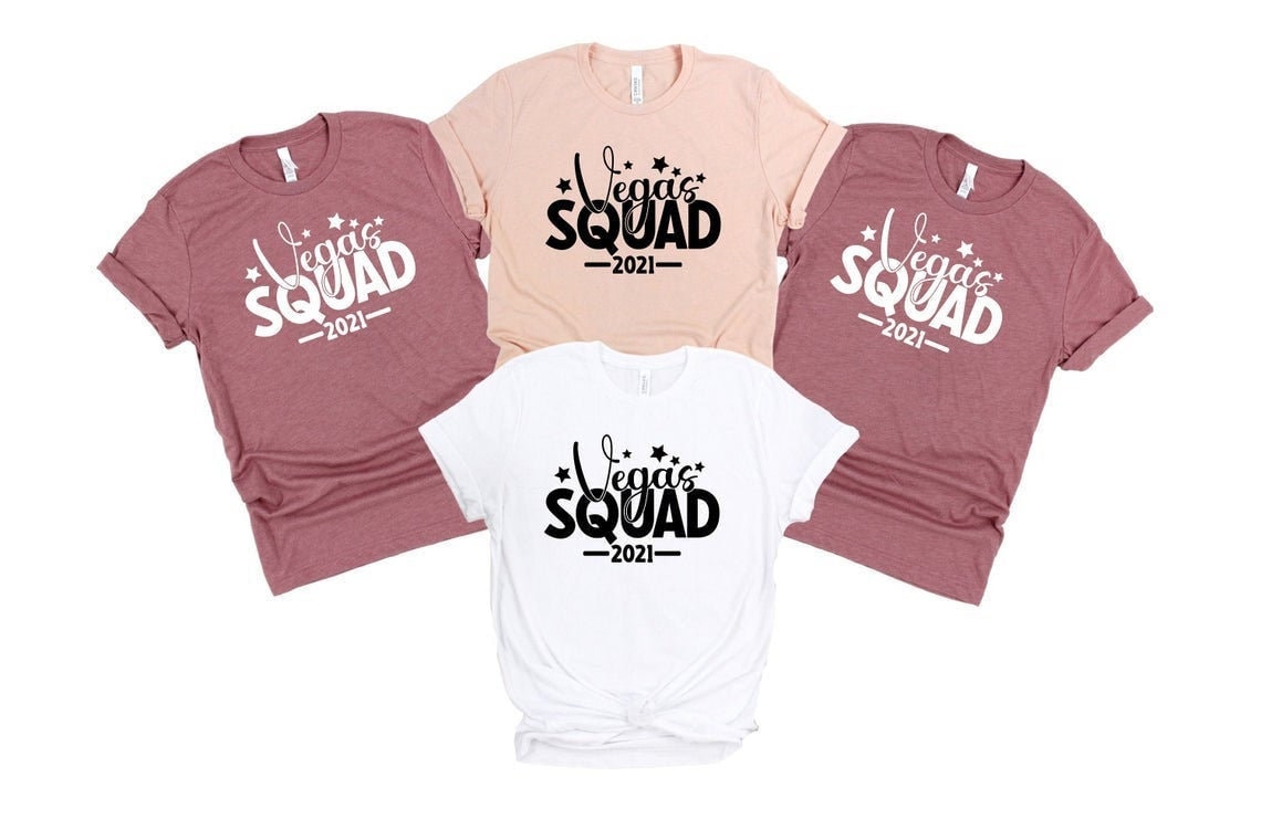 Vegas Squad 2021 Shirt, Trip, Las Vacation T-Shirt, Bachelorette Shirts, Wedding, Girls Trip von Punkypeaches