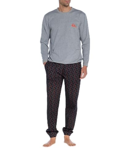 Punto Blanco Herren Summit Pyjamaset, Schwarz, Mediano von Punto Blanco