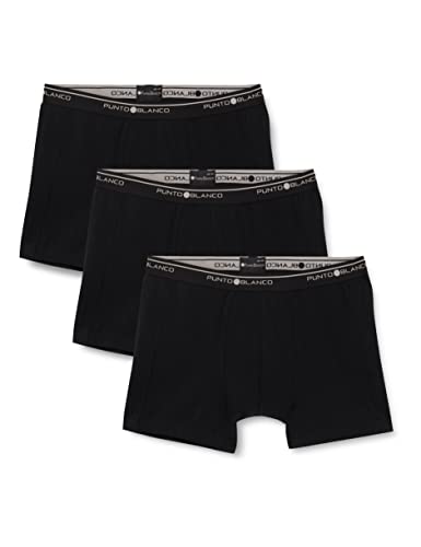 Punto Blanco Herren Triplo Bóxer Basix Boxershorts, schwarz 090, Medium (3er Pack) von Punto Blanco