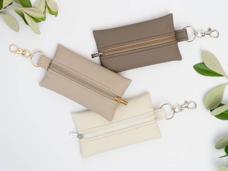 Ledertasche Mit Reißverschluss Handgemachte Geldbörse, Taschentuchtasche, Kartenhalter von PuntoBelle