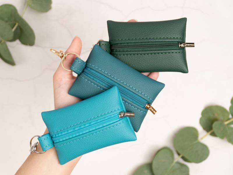 Leder Geldbörse Handgefertigte Kopfhörer Tasche Mit Reißverschluss von PuntoBelle