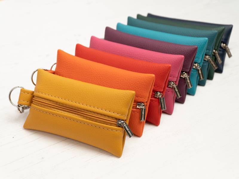 Leder Reißverschluss Etui Handgefertigte Reise Taschentuch & Medikamente Etui von PuntoBelle