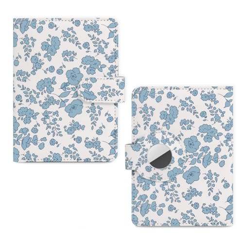 Reisepasshülle für Reiseutensilien, RFID-blockierende Lederhülle, Brieftasche mit Magnetverschluss, niedliches Blumenmuster, Reisepasshülle für Reisen, unverzichtbares Zubehör, Reisepassbuch für Damen von Puoqu
