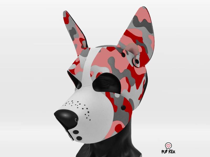 Rot Camo Pup Rex Haube | Made To Order von PupRexGear
