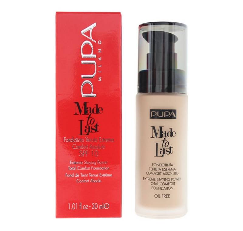 Pupa Foundation Pupa Made To Last 10 Natural Beige Foundation 30ml von Pupa