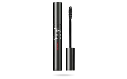 Pupa Mascara Vamp! All in One (Farbe Extra Black) Mascara mit kräftigender Pflege, spektakulärem Volumen und unnachahmlicher Länge - geeignet für empfindliche Augen und Kontaktlinsen (9 ml) von Pupa