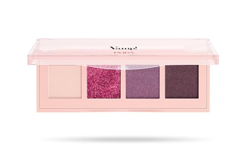 Pupa Palette 4 Eyeshadows Vamp! 004 Vibrant Plum - Eine Auswahl an Must-Have-Farben in 6 Variationen und 3 verschiedenen Finishes, um natürliche bis intensive Augen-Make-ups zu kreieren von Pupa